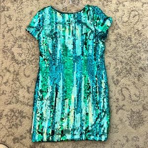 COPY - Super cute teal sequin dress by Aidan Mattox